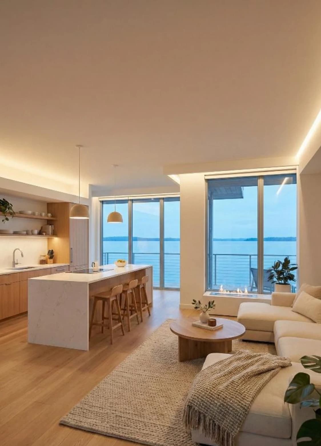 Estar y cocina — antes